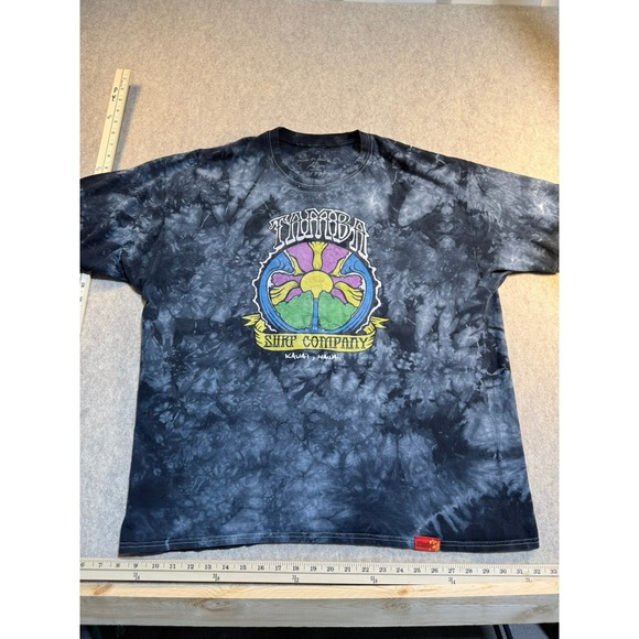 Tamba Surf Company Other - Tamba Surf Company Kauai Hawaii Tie Dye Graphic T-Shirt Mens 2XL Gray Black